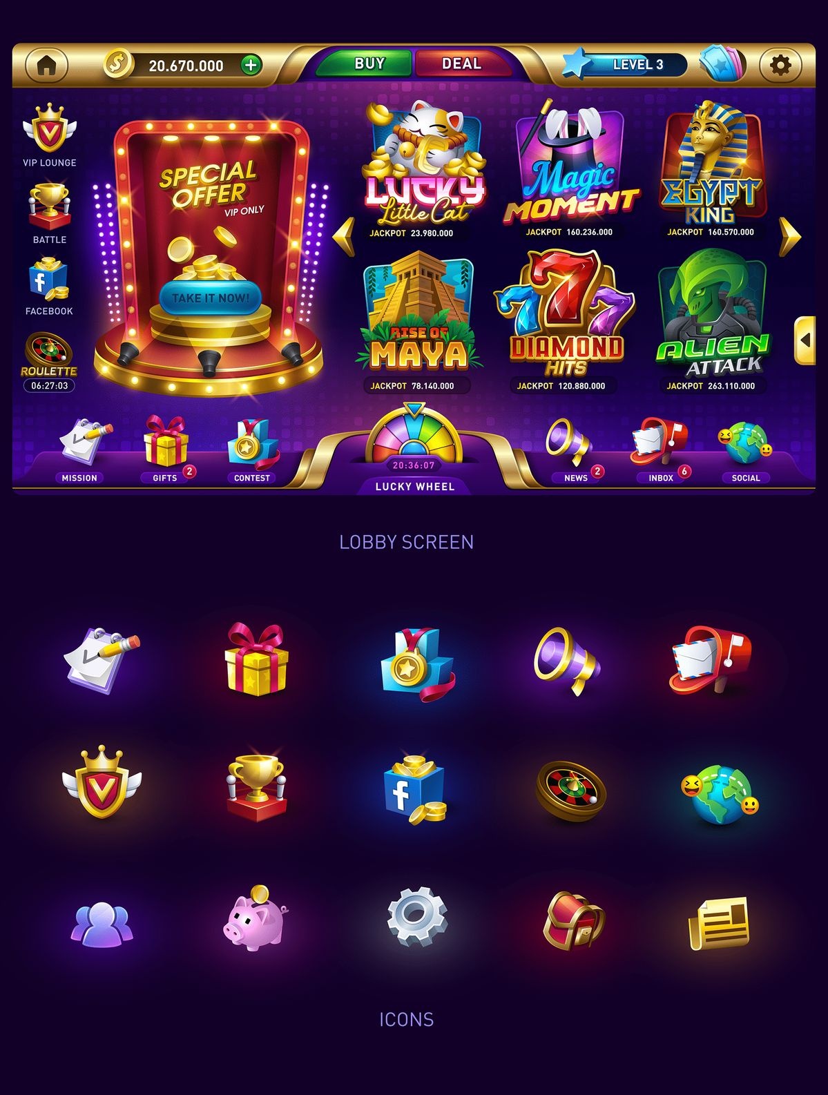 LUCKY SLOTS game